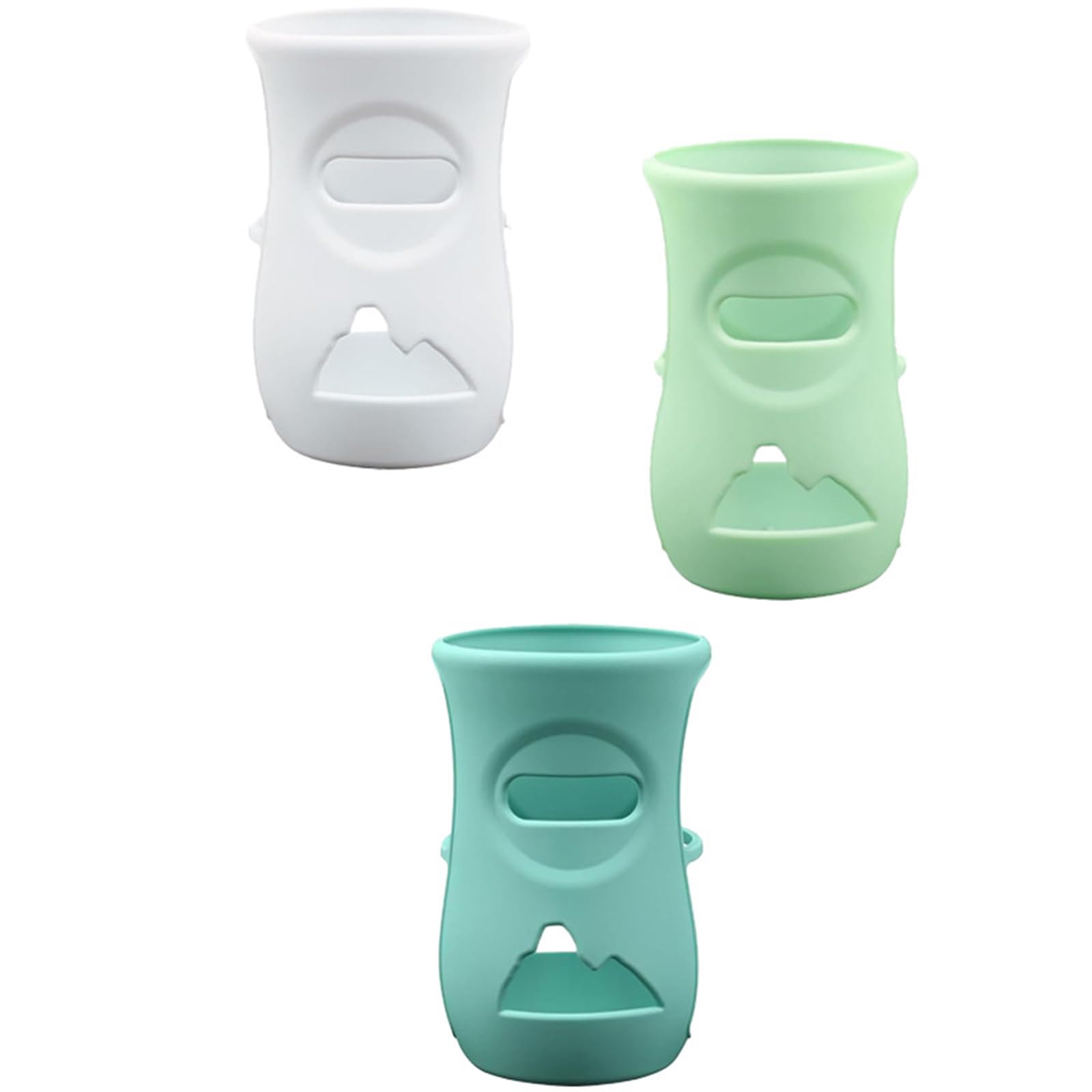 Housses de Biberon Silicone Lot de 3 étuis en Silicone pour Biberons Avent en verre Naturel Compatible en Verre de incassables et sûrs, 240ml Protection pour biberon (A)