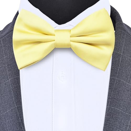 Branduce Solid Color Pre-tied Bow Tie Quality Adjustable Bowtie for Men Party Wedding2