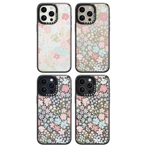 Compatible avec iPhone 15 Pro Max coque noire motif rose 17 cm - 7