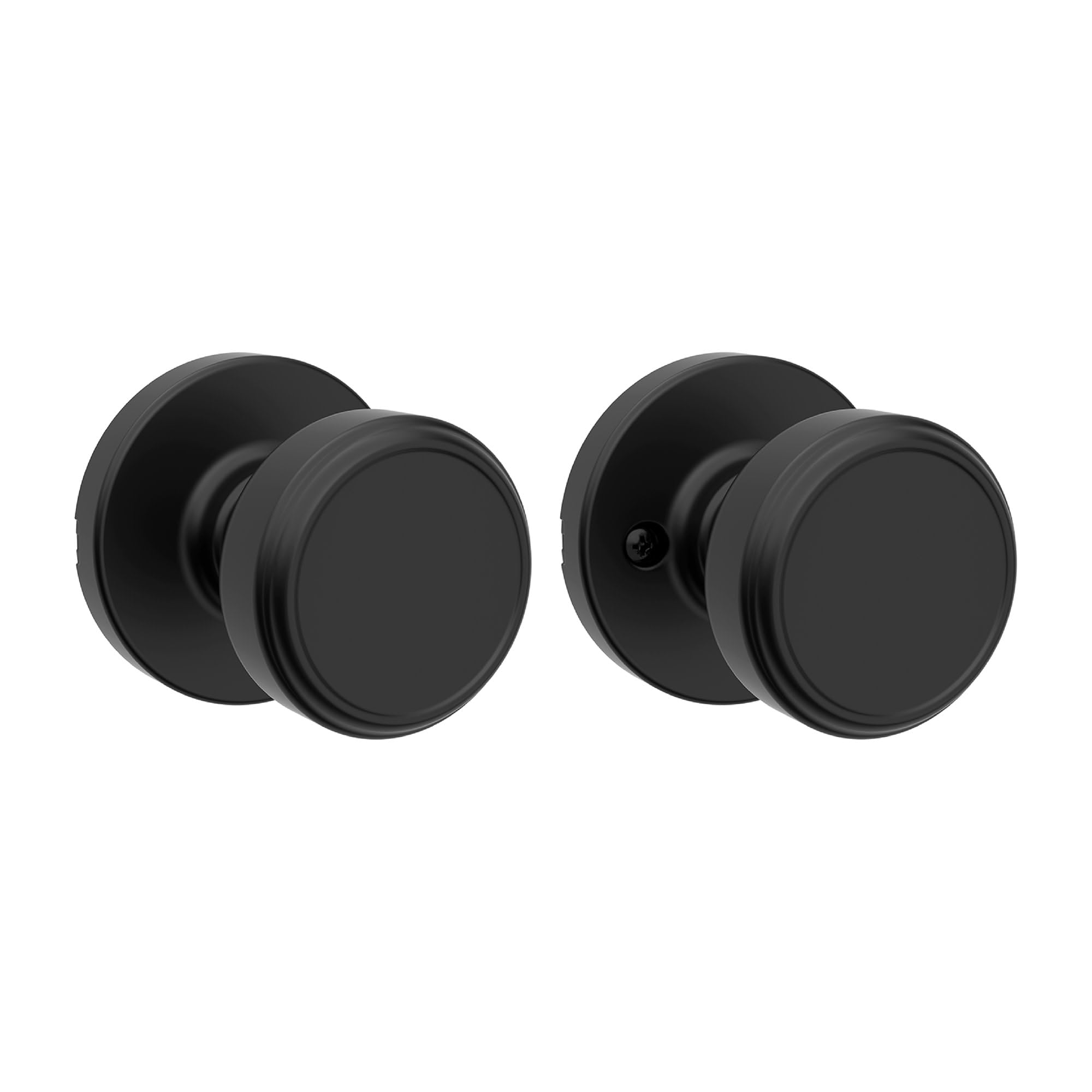 Kwikset Maven Interior Door Knob for Hallway and Closet Doors, Matte Black