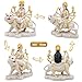 alikiki Durga MATA Idol Statue– 8.5” Marble Color Hindu Goddess Durga on Tiger Sculpture India Diwali Gifts Home Office Temple Mandir Altar Pooja Murti Item Deepavali Gifts for Indian