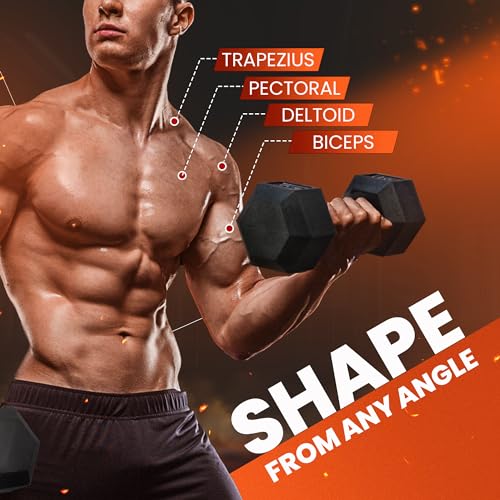 Yes4All Hex Dumbbell with Chrome Grip, Single Hand Weight for Strength Training - 25 lbs by Yes4All - Image 4