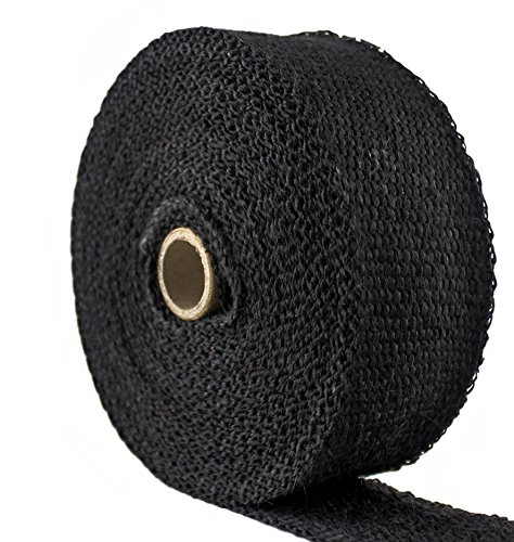 Image of Exhaust Pipe Wrap, Heat Shield Tape in: Fiberglass, Basalt (Titanium), Vermiculite or Foil Faced.