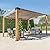 Backyard Discovery Brendan 12' x 10' Modern Cedar Wood Pergola Kit with Heavy-Duty Sun Shade Sail Screen Canopy, PowerPort, High-Wind Rating for Outdoor Patio, Garden, Deck, and Entertaining