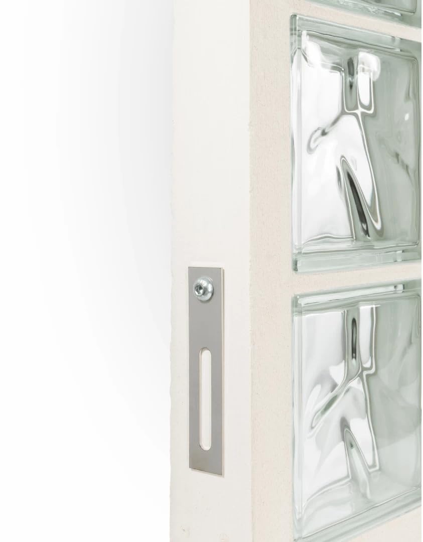 Panel prefabricado con cemento hidrófugado, uso vertical | N. 9 bloques de vidrio (3x3) mm 190x190x80 ondulado transparente | Dimensión 670x670 mm | Unidad de venta: 1 panel