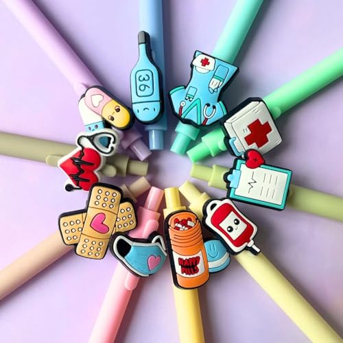 YJ PREMIUMS 10-Pack of Cute Nursing Pens with Heart, Syringe Designs in Black Ink - Versatile Writing Instruments for Nurses, Medical Assistants, Students (Medical) - Image 6