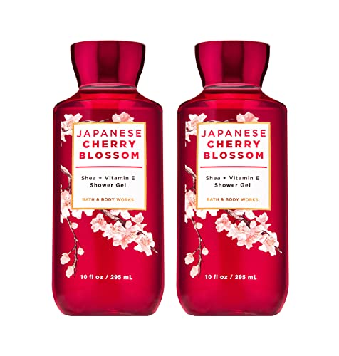 Bath and Body Works Japanese Cherry Blossom Shower Gel Gift Sets For Women 10 Oz 2 Pack (Japanese Cherry Blossom)