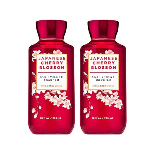 Bath & Body Works Japanese Cherry Blossom Body Wash, Nourishing Cleanser with Pro-Vitamin B5 & Aloe, Iconic Floral Scent, Gentle for Daily Use, 10 fl oz - 2 Pack