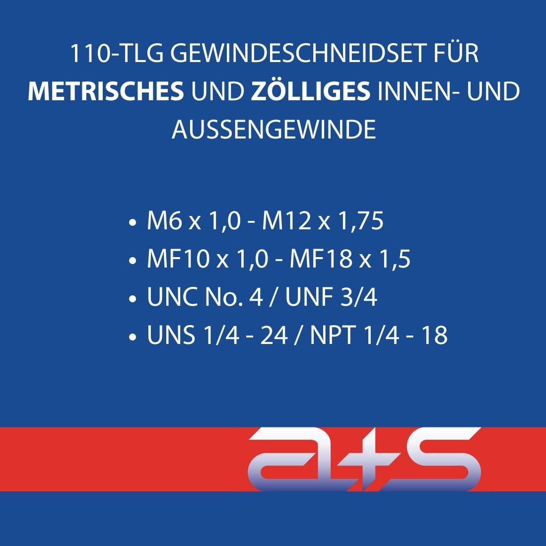 A+s Albrecht Und Schulte 110 Piece Thread Cutting Set - View #5