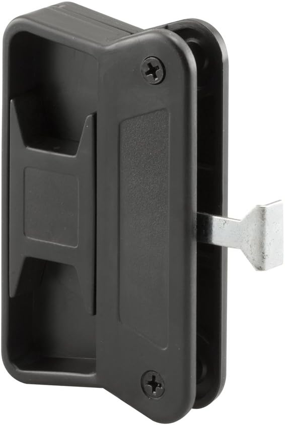 Prime-Line A 201 Black Plastic, Long Latch Sliding Screen Door Handle (Single Pack)