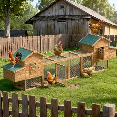 161.4 Large Chicken Coop with Run (2 Pack)