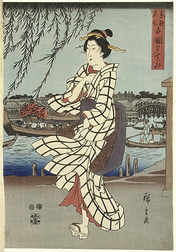 Peinture sur toile Hiroshige haut de gamme, impression jet d'encre durable de 60x90cm