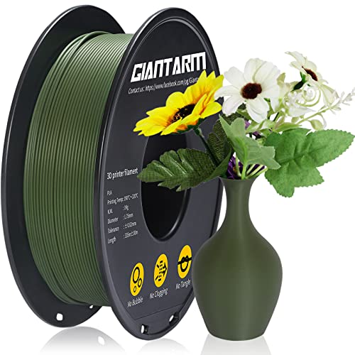 Image of GIANTARM Matte PLA, 1.75mm PLA Filament, 1KG Spool(2.2lb), Vacuum Packaging, 3D Printer Filament for Bambu Lab (Matte Green)