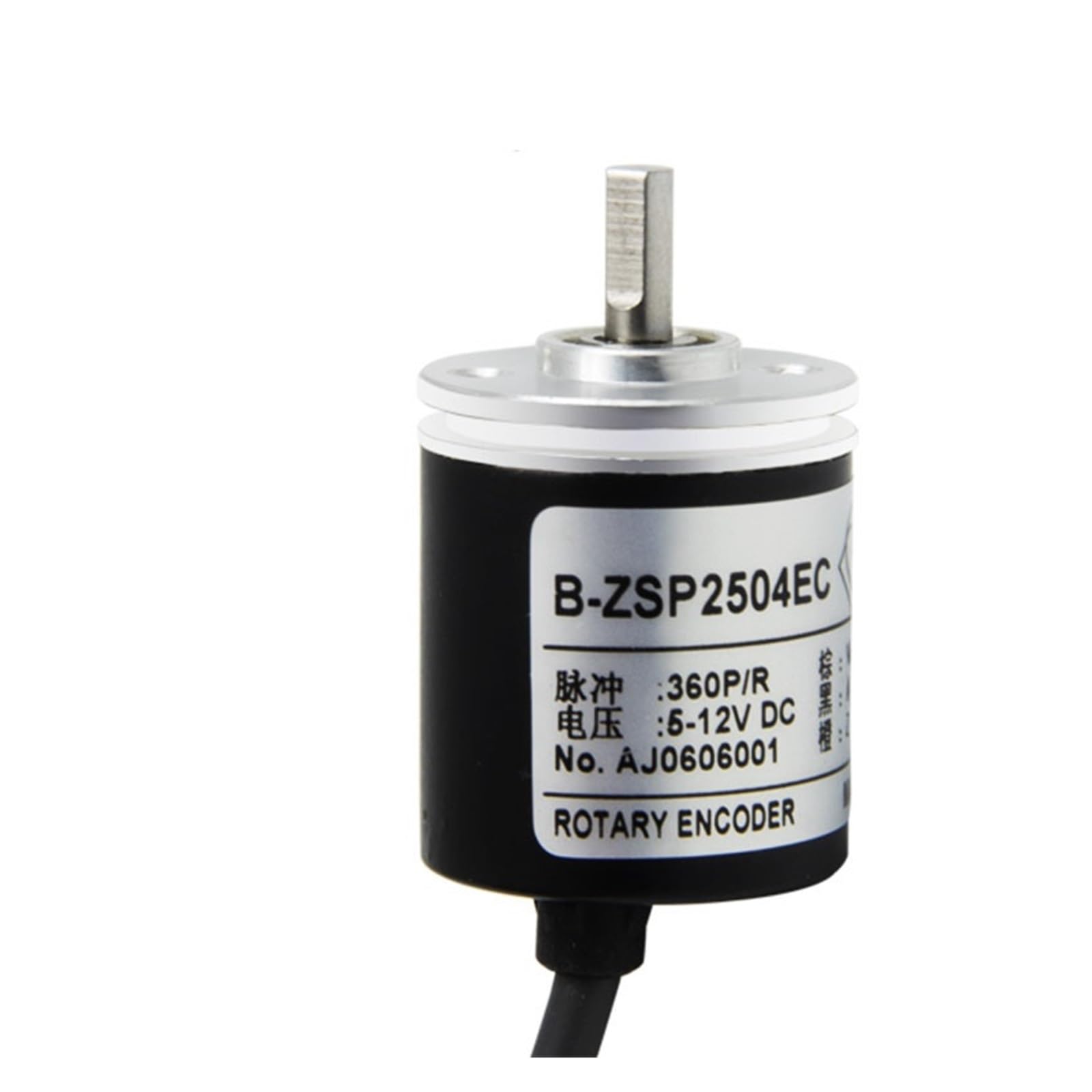 Encoder rotativo, Encoder Incrementale da 25 Mm Albero da 4 Mm Rotante AB 2 Fasi 100 200 360 400 500 PPR 5-24 V CC(200PPR NPN)
