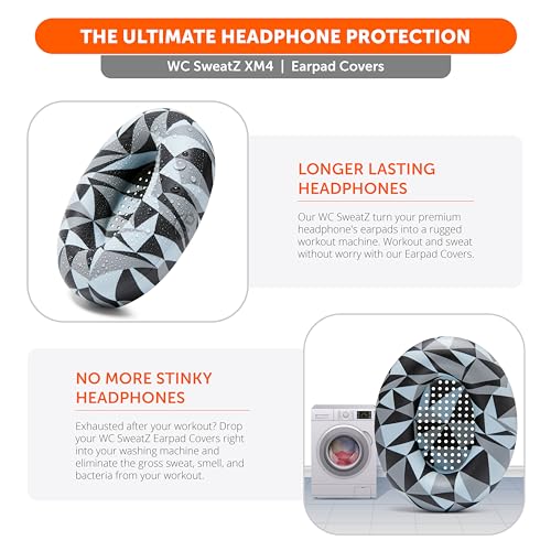 Cache-oreilles silicone lavables WC SweatZ protégeant les écouteurs Sony WH-1000XM4 - 4