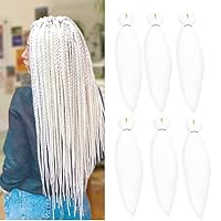 Vista 45 de Xiaofeng Extensiones de cabello trenzado para mujer, 3 paquetes de 100g/paquete (3.53 oz/paquete), 24 pulgadas, alta temperatura, ombré, pelo