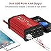 GELOO 300W Power Inverter, DC 12V to 110V AC Car Inverter with 4.8A Dual USB Charging Ports Car Charger Adapter