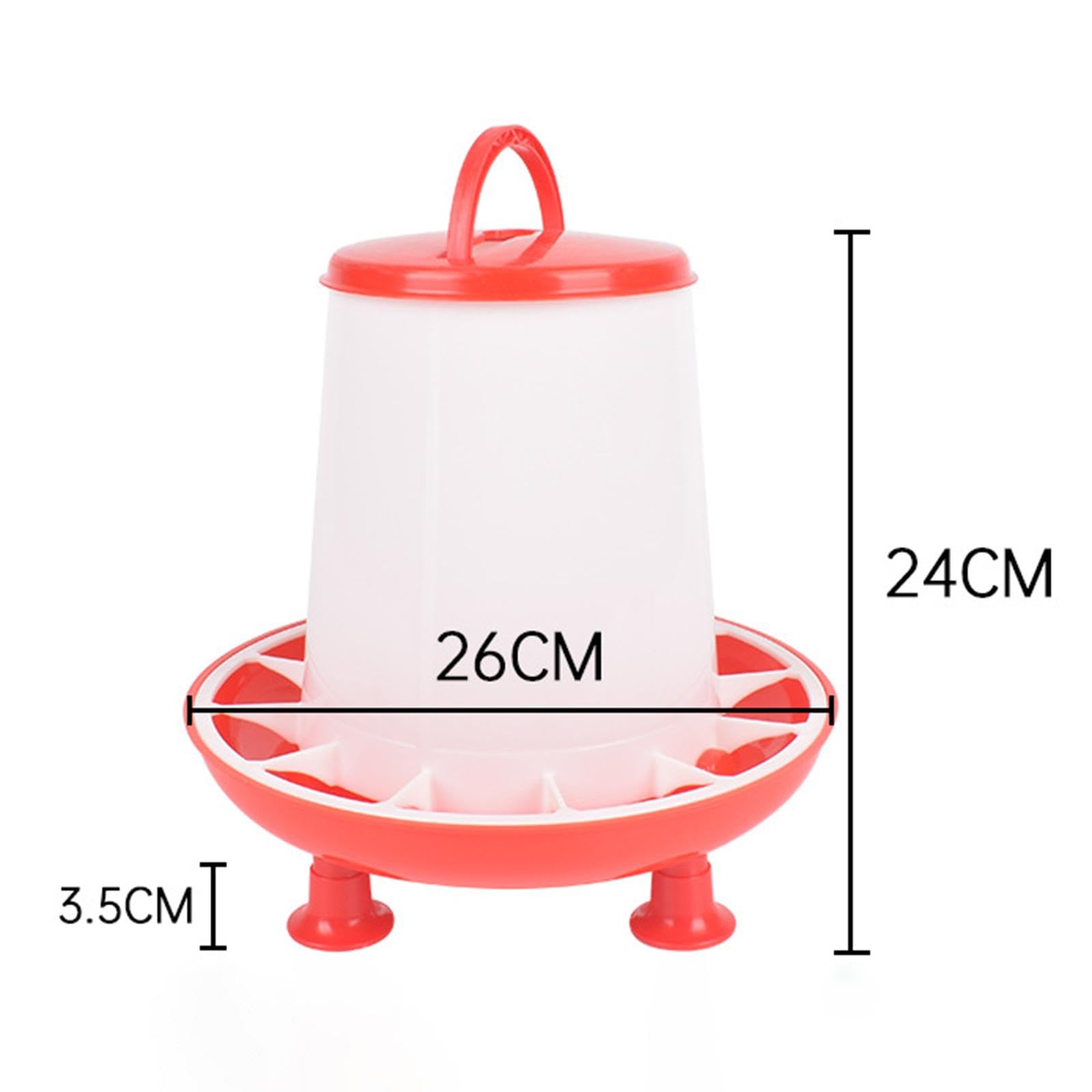 Mangeoire Automatique pour Poules Récipient Distribution Aliments Volaille Abreuvoir Nettoyage Pratique Accessoires Robustes Adapté à Élevage, Mangeoire 3kg