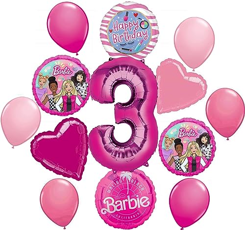 Anagram Dream Together Doll 3rd Birthday Party Supplies and Balloon Bouquet Decorations