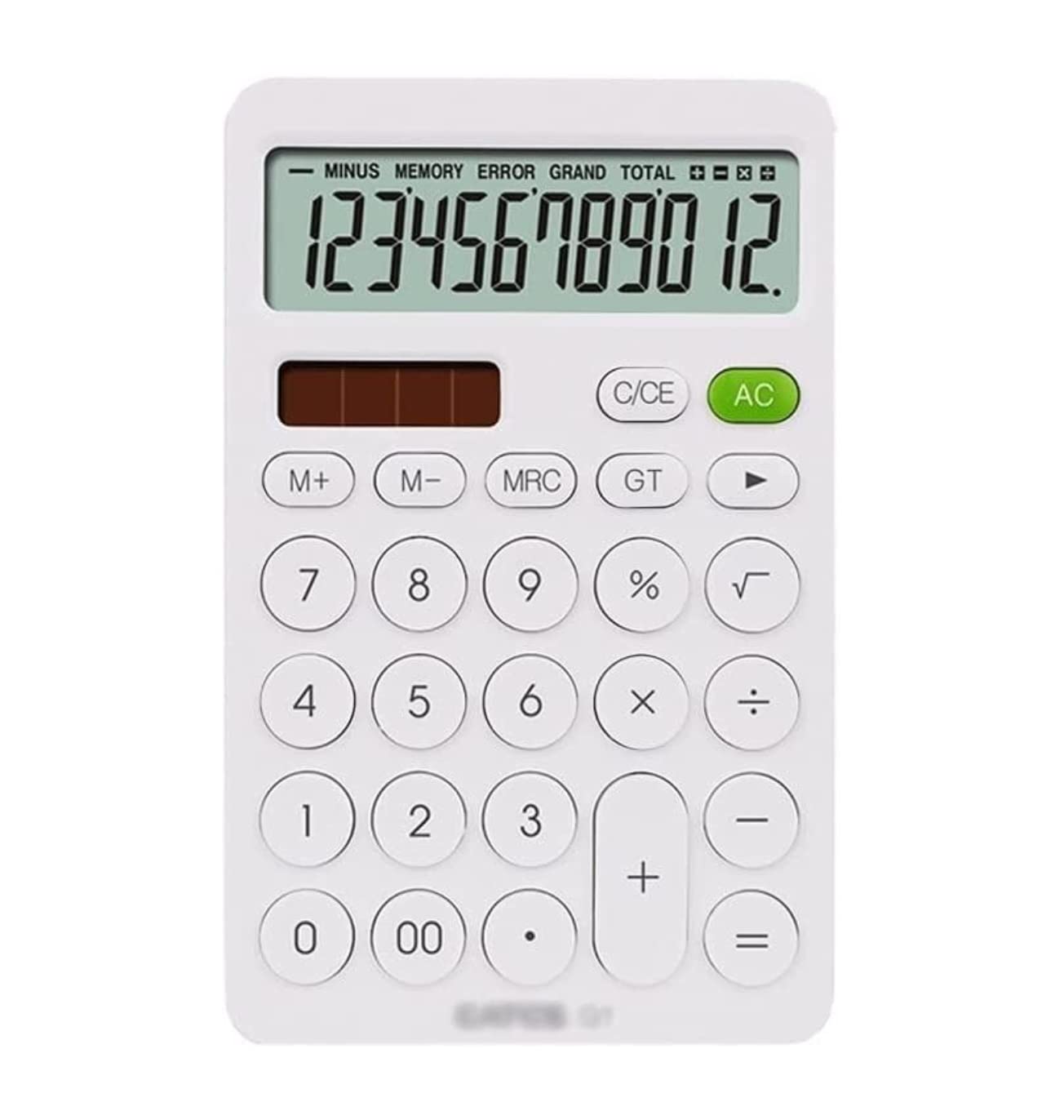 Calcolatrice per Ufficio Calcolatrice Multifunzione A 12 Bit con Display Calcolatrice da Tavolo Calcolatrice Standard Office Scuola(White)