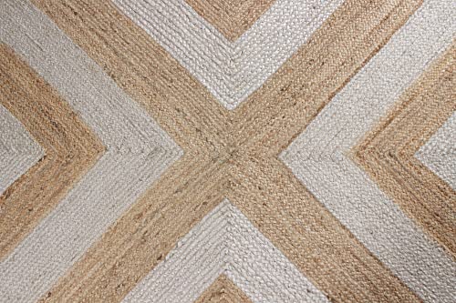 Tapis en jute résistant trafic intense | Solution entrée et salon propre 1,2m - 8