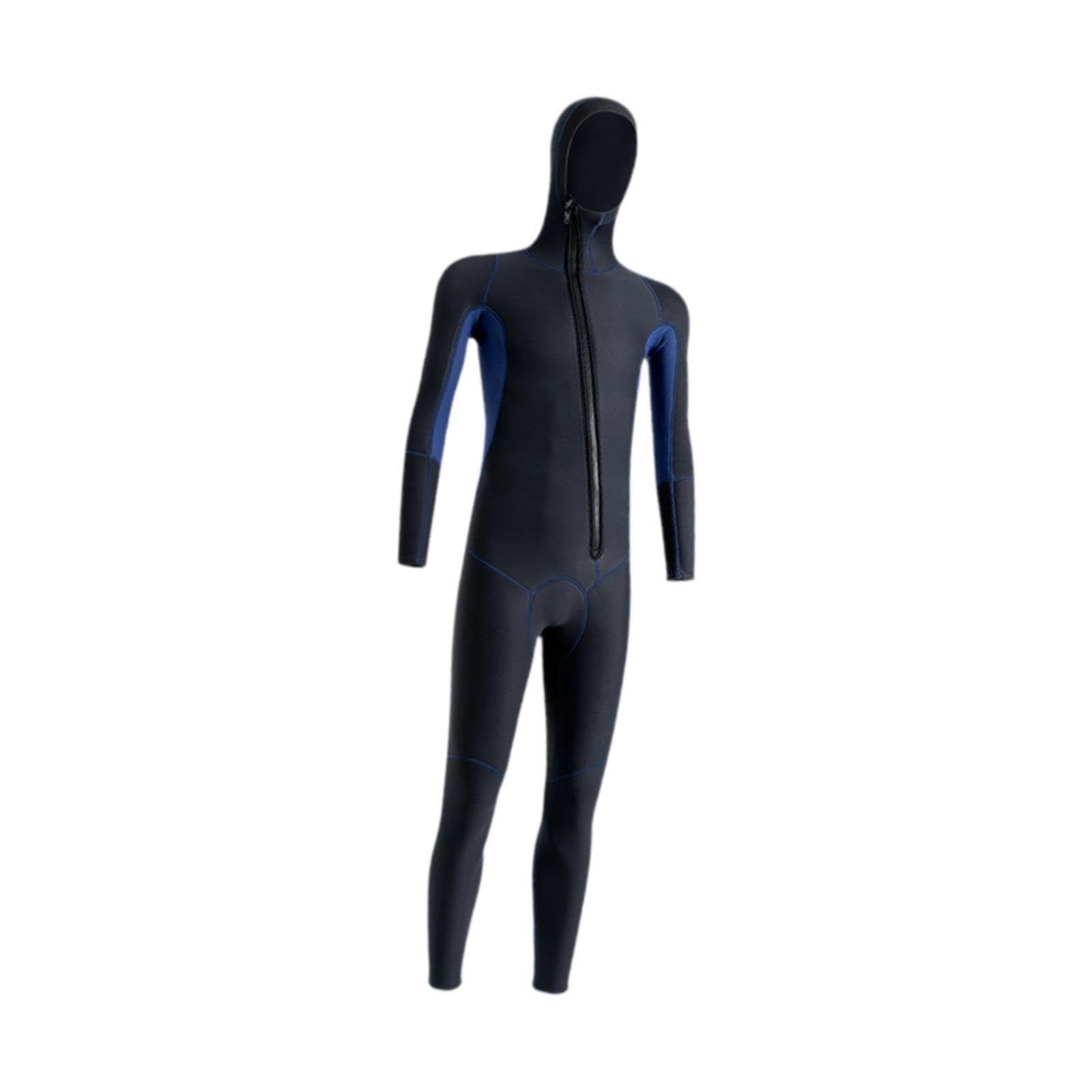 Muta da sub con cappuccio, leggera, comoda, elegante, adatta per | acquatici. La muta da uomo è realizzata in tessuto di nylon bifacciale da 3 mm di spessore e gomma neoprene SBR.
