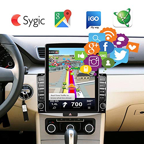Rimoody Android Double Din Vertical Car Stereo With Bluetooth Gps Navigation, 9.7'' Vertical Touchscreen Car Radio With Fm Radio Wifi Ios/Android Mirror Link Usb Head Unit + Backup Camera #TOP2