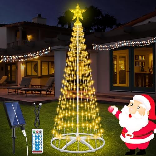 HELESIN Luci dell'albero di Natale con Stella Topper, 410 luci di