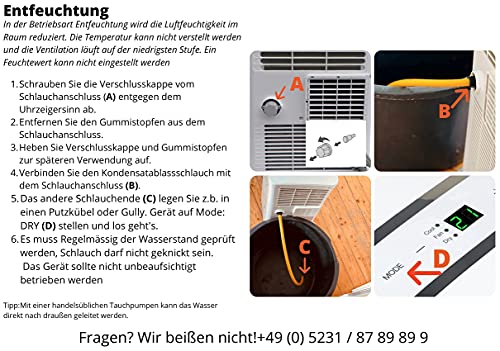 Climia Mobiele bouwdroger ca. 50 liter in 24 uur, ventilator en ontvochtiger - Image 6