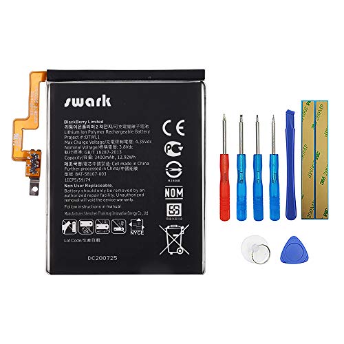 Swark Batterie BAT-58107-003 compatible avec BlackBerry Passport 4G Q30, SQW100-1, SQW100-3 avec outils