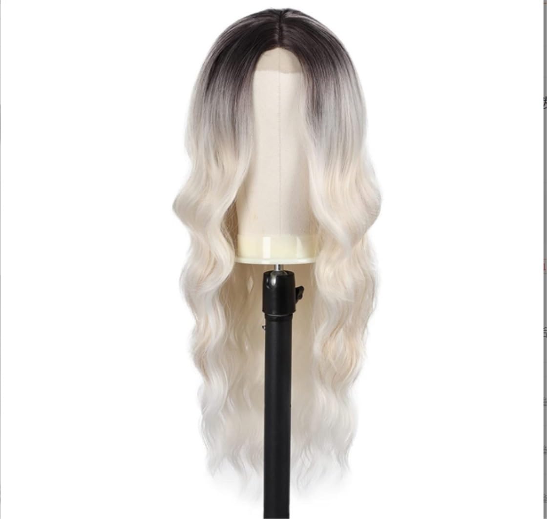 Peruki Naturalne Peruki Miękka Peruka Faliste Peruki Długie Faliste Peruki Z Sekcji Środkowej Syntetyczne Peruki Termoodporne Do Noszenia Na Co Dzień Peruki Cosplay Peruka (Color : A, Size : 26in)