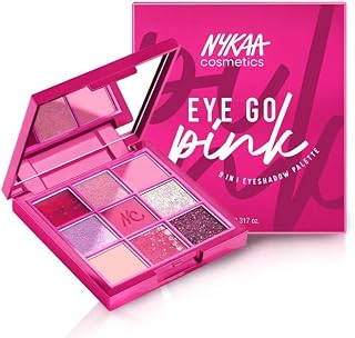 Nykaa Cosmetics 9 in 1 Highly Blendable Eyeshadow Palette - Eye Go Pink (9g)