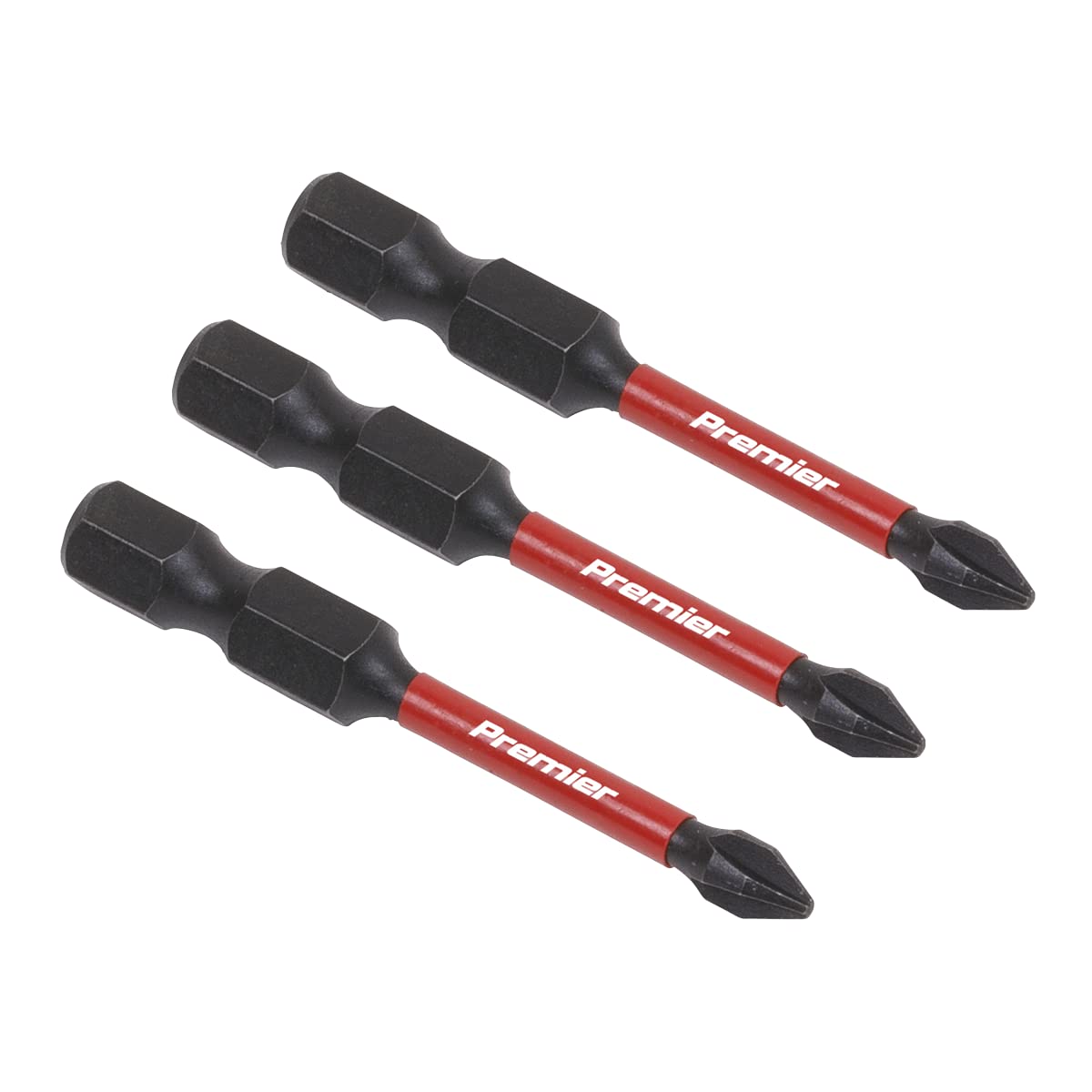 Sealey 3pc 50mm Phillips #1 Impact Power Tool Bit Set - AK8229