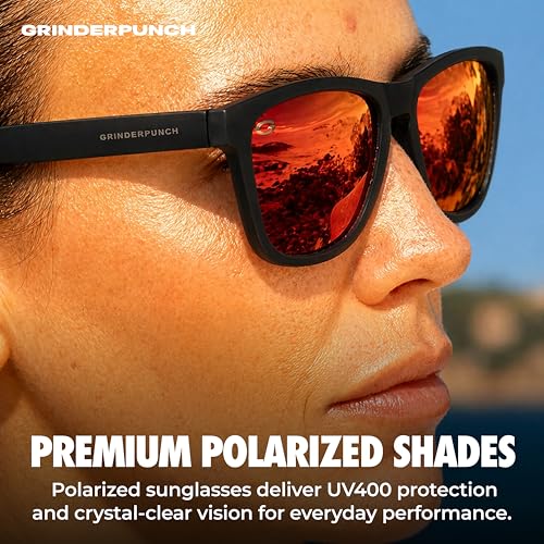 Image of grinderPUNCH Womens Polarized Sunglasses UV400 Protection Classic Retro Driving Sun Glasses Trendy Fashion Shades