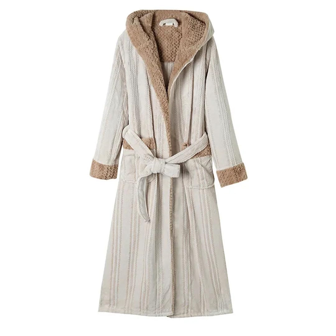 Indumenti da notte invernali da uomo in flanella spessa coppia vestaglia lunga con cappuccio kimono accappatoio loungewear allentato caldo pile homewear blu navy abito lungo XL, Vestaglia Lunga Blu