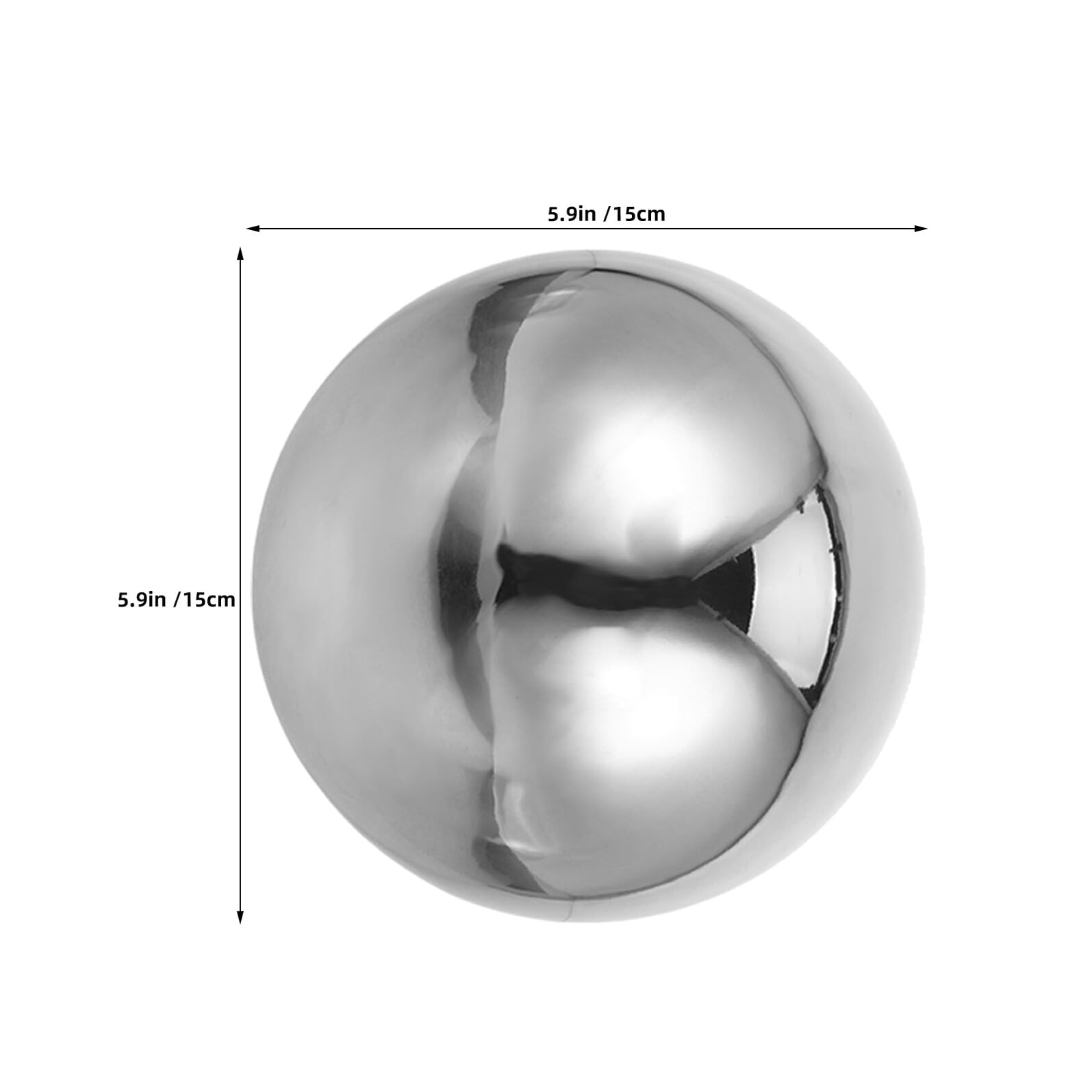Sfere Decorative da Giardino in Acciaio Inox 201, Set 8 Pezzi (150/100/80/50 Mm), Sfera Cava a Specchio Resistente alle Intemperie per Esterni, Ornamento Paesaggistico Riflettente