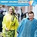Foaincore 100 Packs Disposable Rain Ponchos Adults Emergency Waterproof Rain Coat with Hood Disposable Ponchos Raincoat for Camping, Hiking, Sport or Outdoors