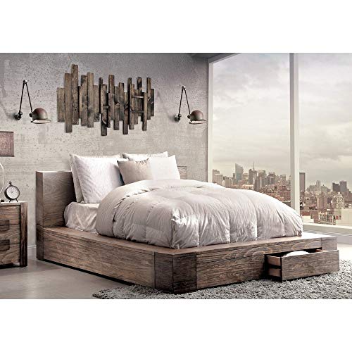 Furniture Of America Shaylen Ii Rustic Natural Tone Low Profile Storage Bed King #TOP1