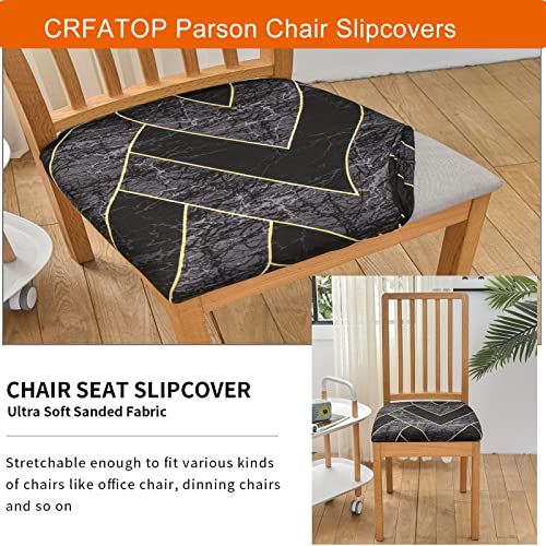Crfatop 4 Pieces Stretchy Dining Chair Seat Slipcovers With Dining Bench Cover Set Printed Chair Seat Covers Bench Seat Cushion Covers Upholstered Kitchen Seat Slipcover For Dining Room,B09 #TOP1