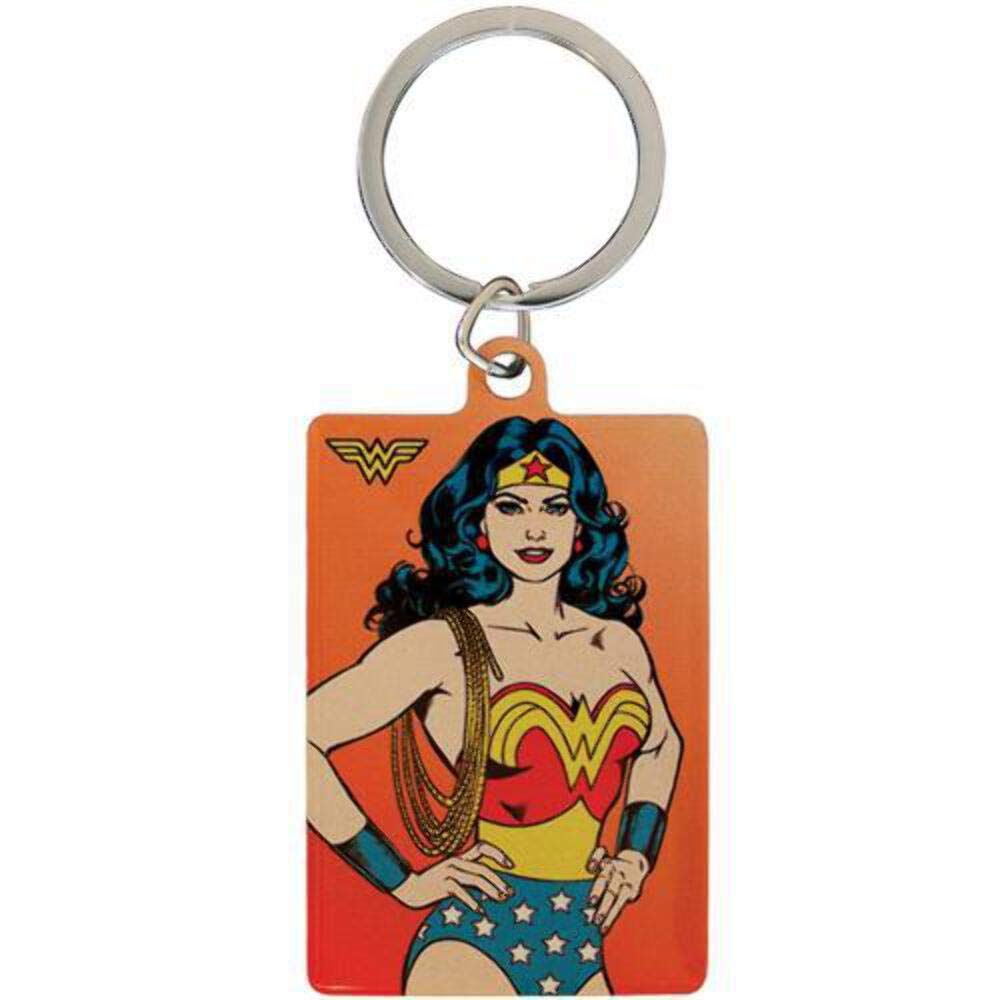 Dc Comics Men's Orange Metal Keyring Key Ring Wonder Woman