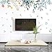 2 Sheets Large Size Flower Wall Decals for Living Room Flowers Decorations for Wall Stickers for Bedroom Living Room Removale Art Decal 2 PCS
