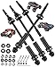 Rcarmumb RC Driveshafts CVD Upgrades Part for 1/10 Slash VXL 4x4 4wd,Rustler VXL 4x4 4wd,Stampede VXL 4x4 4wd,Front Rear Steel #45 Drive Shaft Axles with Hex,4PCS,Black