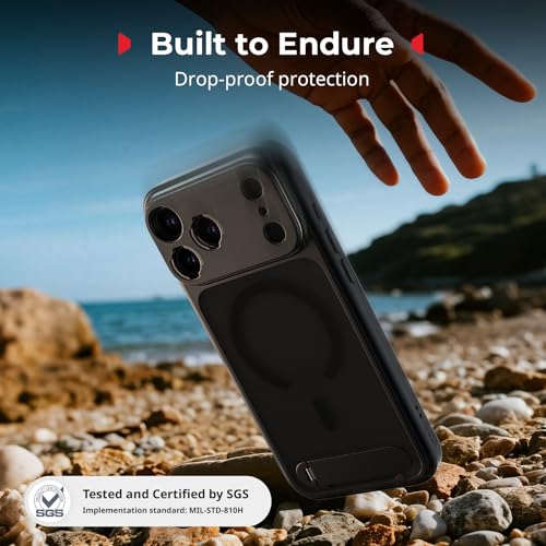 SMALLRIG FilMov Phone Case Kit for iPhone 17 Pro, Magnetic Phone Case with Adjustable Kickstand, Lens Backplate, Support for MagSafe, for Phone Gimbal Stabilizer, for DJI, for Insta360, Black-5549 by SMALLRIG - Image 8