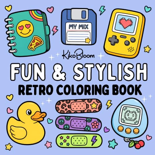 Fun & Stylish: Bold and Easy Retro Coloring Book for Adults and Teens with Simple Cute Designs for Relaxation image 2