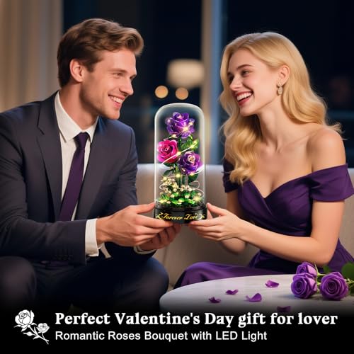 Rose artificielle sans entretien avec LED kit de construction 219 pces - 2