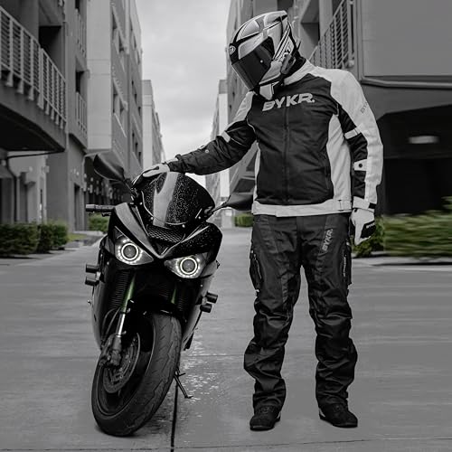 Image of BYKR Mesh Motorcycle Jacket For Men Dual Sports Adventure Breathable Riding Protective Motorbike Jackets Enduro CE Armored