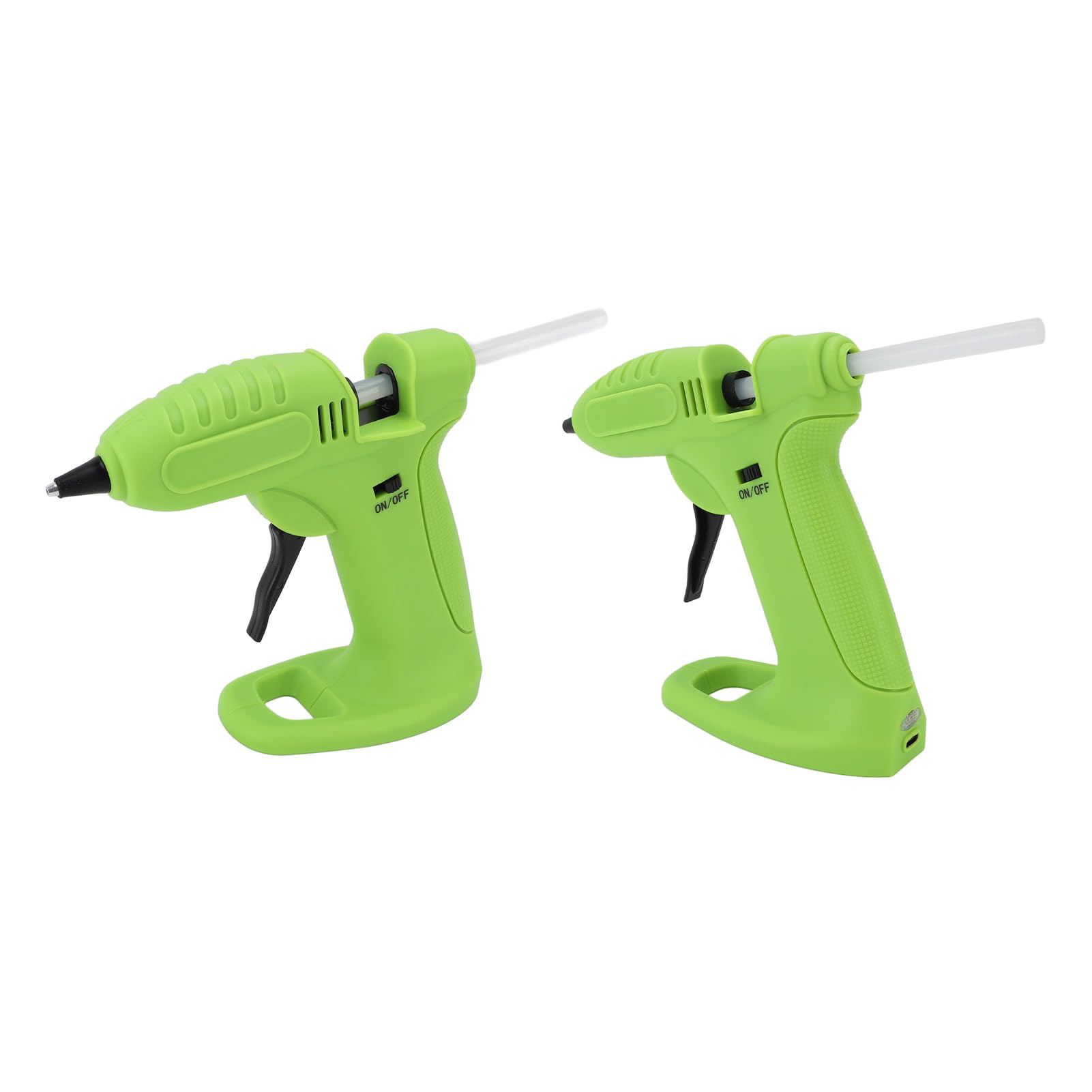 TYTOGE Cordless Hot Glue Machine 3.7V USB Rechargeable Hot Glue Tool Kit with 30 Glue Sticks for DIY Art Project Crafts Repair Green