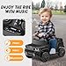 XCAR Ride On Car, 6V Ride on Toys for Toddlers, with Music, Horn, and Pedal Operation, Suitable for Ages 1½ to 2½ Years, Black