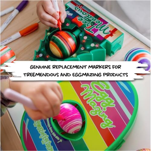 The Eggmazing Egg Decorator The Original EggMazing Easter Egg - Treemendous Christmas Tree Ornament Decorator - Replacement 8 Colorful Non-Toxic Marker Set (Pastel) - Packaging May Vary, Ages 3 and Up - View 5