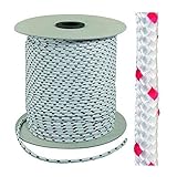 VIGOR - FUNE TRECCIA MARINA ALTA QUALITA BIANCA SEGNALINO RED 6 MM 9 KG - 16420